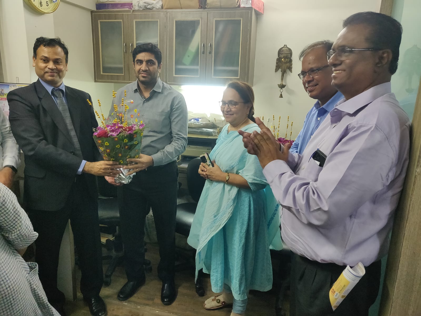 Respected sr. Divisional Manager, shri Hariharasudan sir, Marketing Manager, smt. Prabha Utekar Madam and Manager Sales, Mr. Prashant Kambli Sir ...on their visit to our Kandivali west SBA Office.